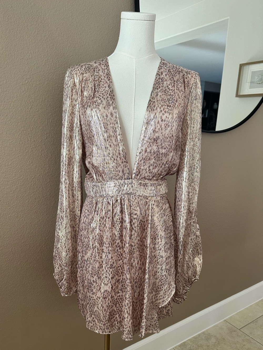 Ramy Brook Silk Lamay Cocktail Dress - Sz 4